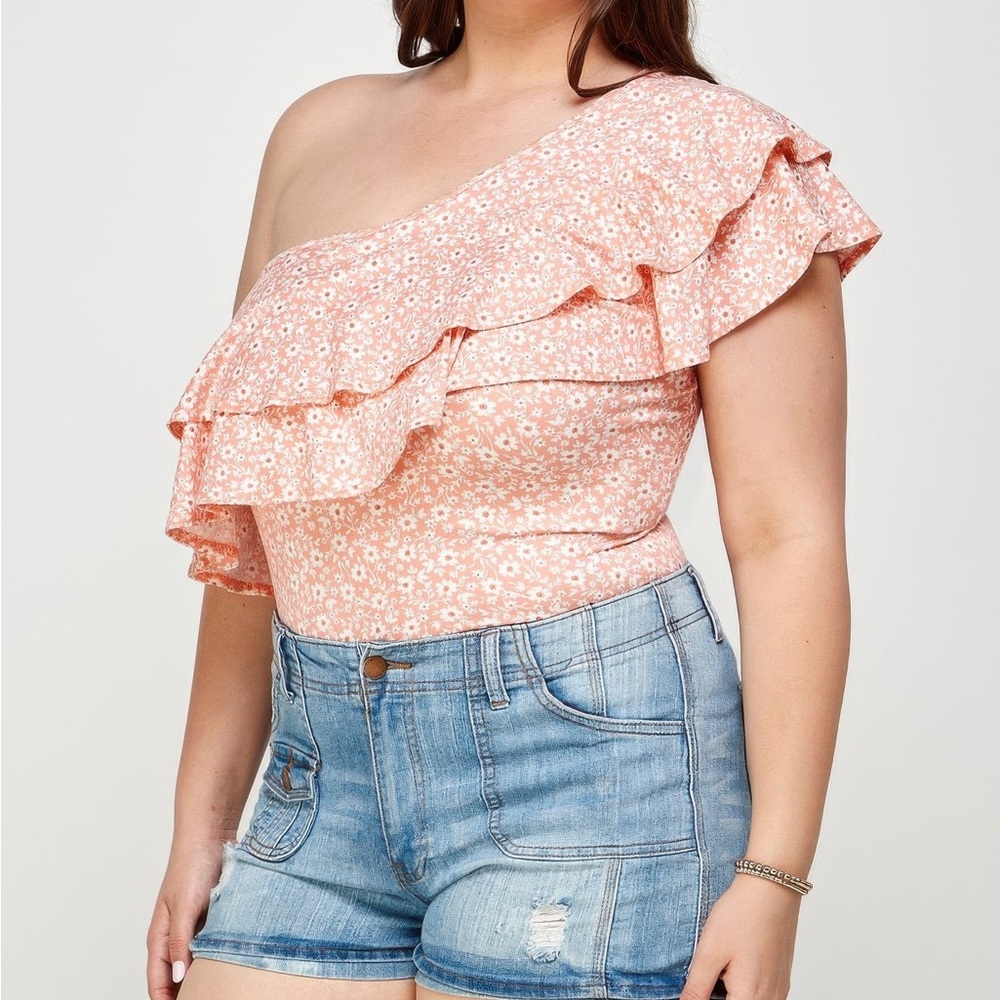 Ditsy Floral One Shoulder Bodysuit